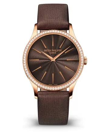 Patek Philippe Calatrava Diamond Brown Dial Ladies Watch 4897R-001 - Bestter Watches