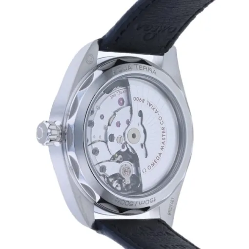 Omega Seamaster Aqua Terra Men Automatic Blue Leather Watch O22013412103001 - Bestter Watches