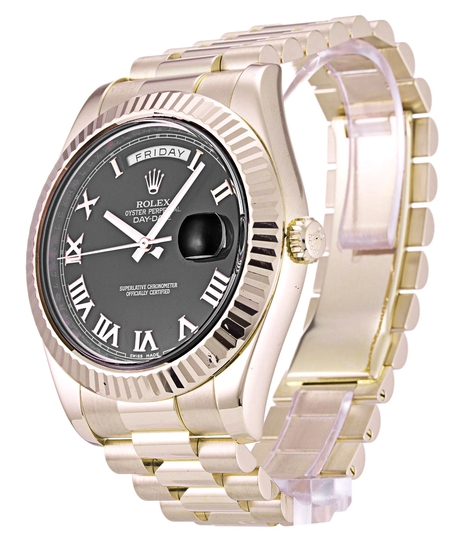 Rolex Day-Date II 40mm Black Dial 218235 - Bestter Watches