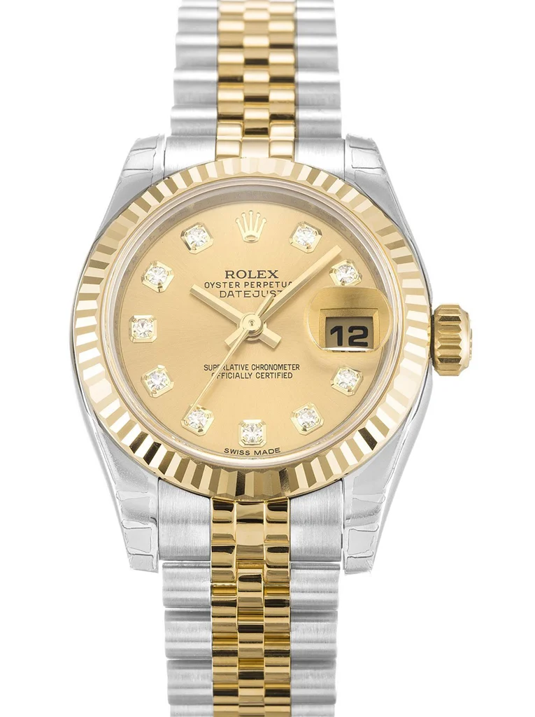 Rolex Lady-Datejust 26mm Champagne Dial 179173-2 - Bestter Watches