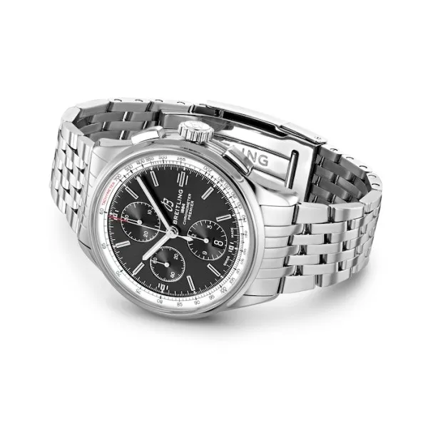 Breitling Premier Men Automatic Black Stainless Steel Watch A13315351B1A1 - Bestter Watches