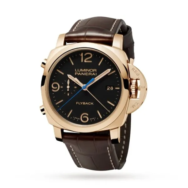 Panerai Luminor Men Automatic Brown Alligator Watch PAM00525 - Bestter Watches