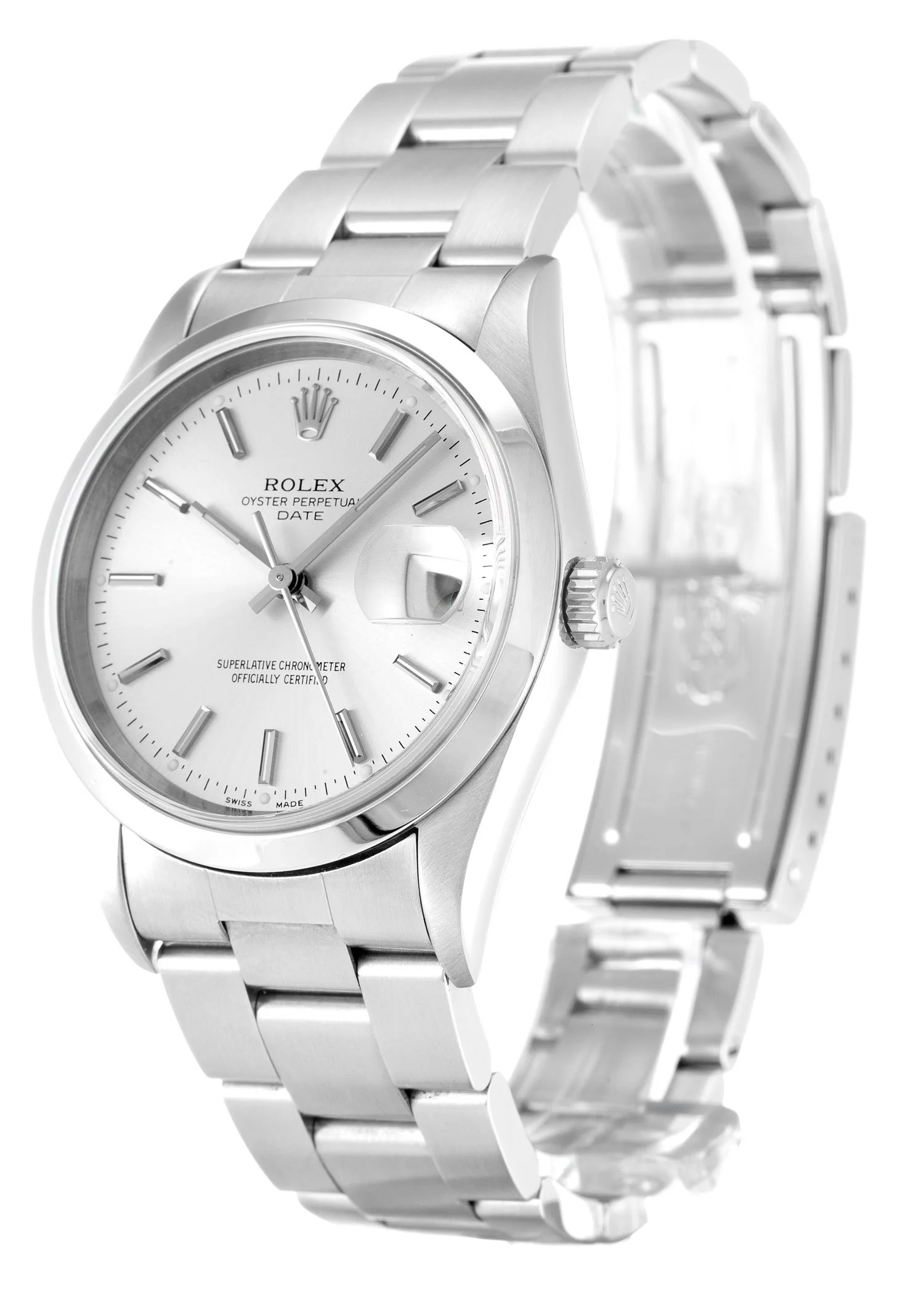 Rolex Oyster Perpetual Date 34mm Silver Dial 15200 - Bestter Watches