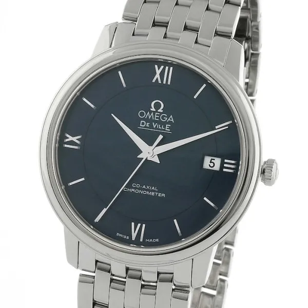 Omega De Ville Men Automatic Blue Stainless Steel Watch O42410402003001 - Bestter Watches