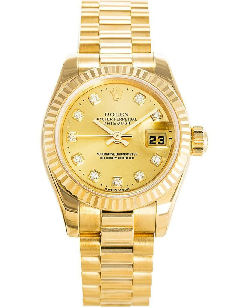 Rolex Datejust 26mm Gold Dial 179178 - Bestter Watches