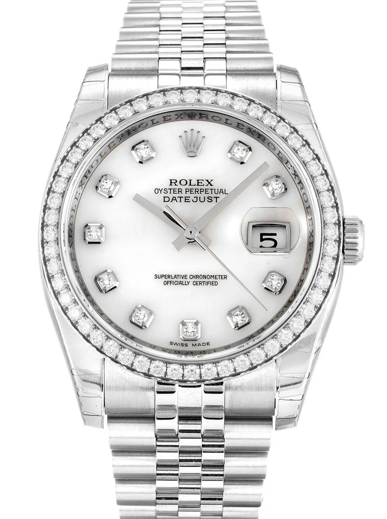 Rolex Datejust 36mm Mother of Pearl   White Dial 116244 - Bestter Watches