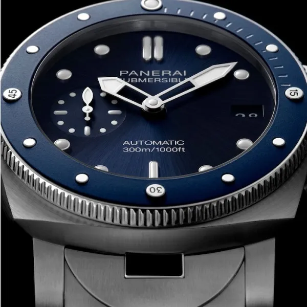 Panerai Submersible Men Automatic Blue Stainless Steel Watch PAM01068 - Bestter Watches