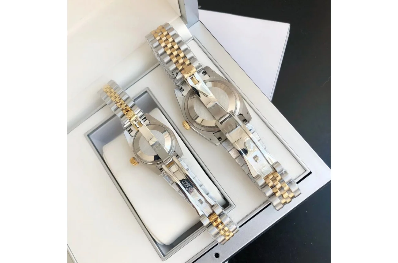 Couple Watches Rolex Datejust 36/28mm RG/SS Jub Gold/Dial - Bestter Watches