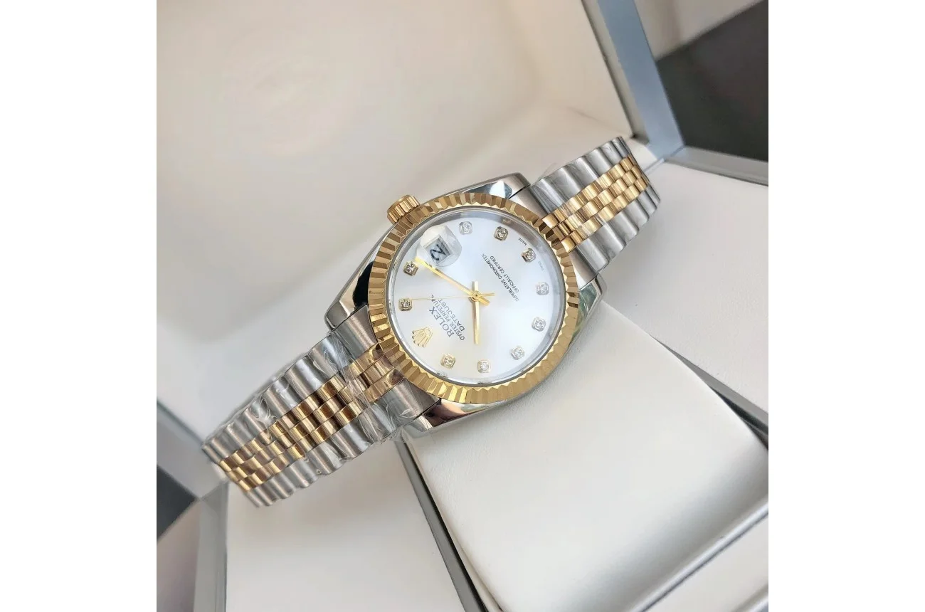 Couple Watches Rolex Datejust 36/28mm RG/SS Jub Sliver/Dia - Bestter Watches