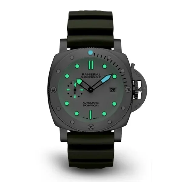 Panerai Submersible Men Automatic White Rubber Watch PAM01226 - Bestter Watches