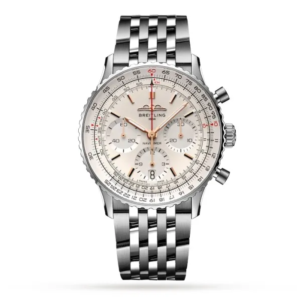 Breitling Navitimer Men Automatic Silver Stainless Steel Watch AB0139211G1A1 - Bestter Watches