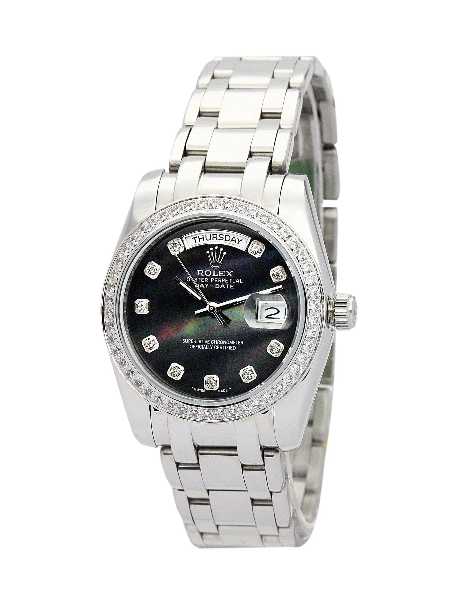 Rolex Day-Date 36mm Black Dial 118346 - Bestter Watches