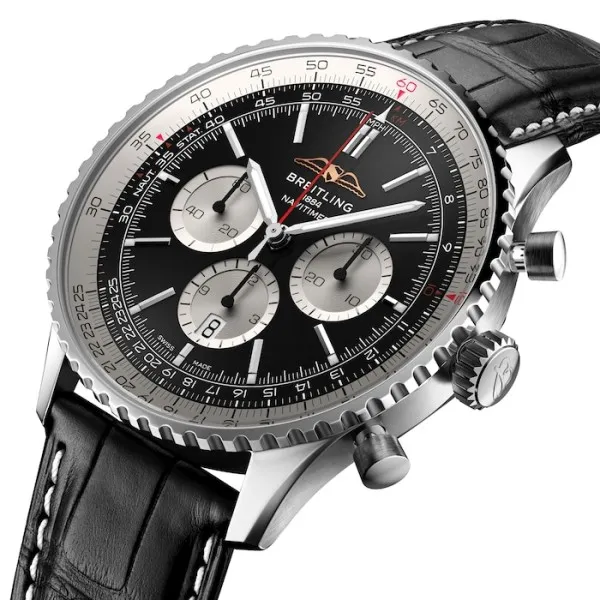 Breitling Navitimer Men Automatic Black Alligator Watch AB0137211B1P1 - Bestter Watches