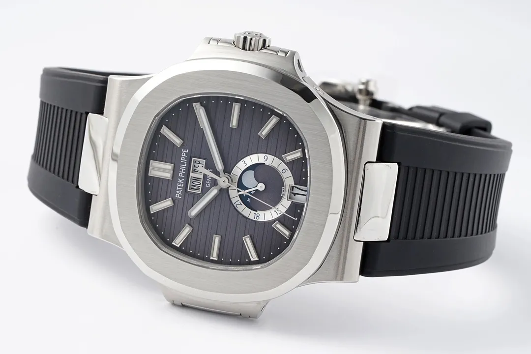 Patek Philippe Nautilus Blue Rubber Strap Watch - Bestter Watches