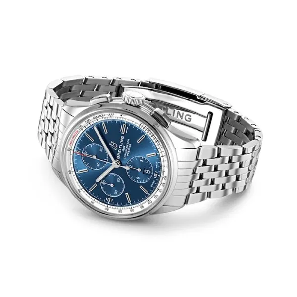 Breitling Premier Men Automatic Blue Stainless Steel Watch A13315351C1A1 - Bestter Watches