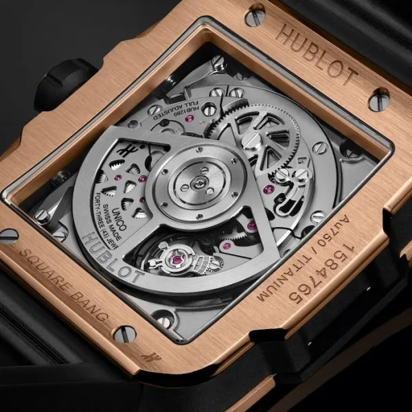 Hublot Square Bang Men Automatic Skeleton Rubber Watch 821.OM.0180.RX - Bestter Watches