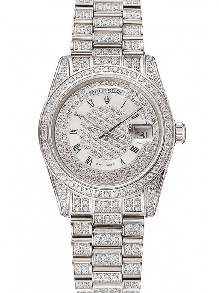 Superclone Rolex Day-Date 37mm White Dial 1453950 - Bestter Watches
