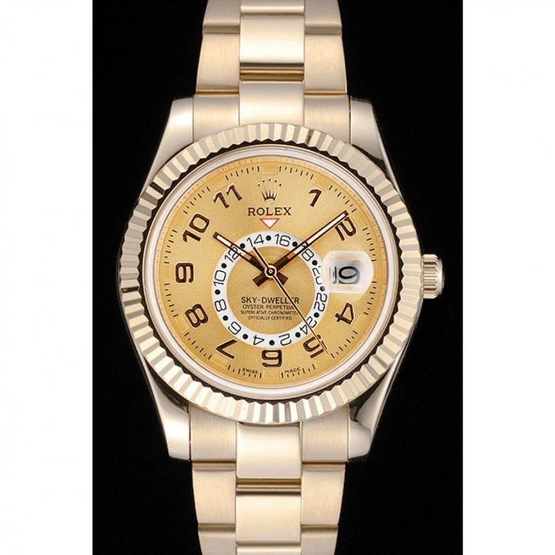 Rolex Sky-Dweller 41mm Gold Dial 80243 - Bestter Watches