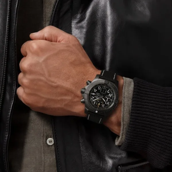 Breitling Avenger Men Automatic Black Leather Watch V13317101B1X2 - Bestter Watches