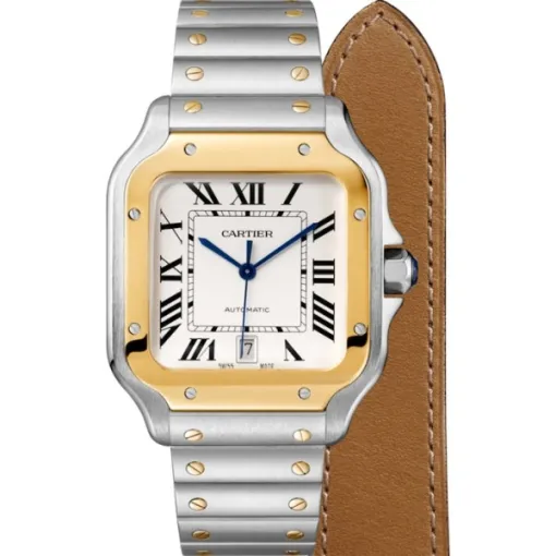 Cartier Santos de Cartier Men Automatic Silver Stainless Steel Watch W2SA0009 - Bestter Watches