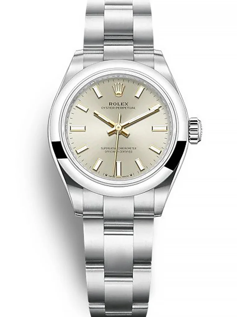 Rolex Oyster Perpetual Lady 28mm Silver Dial 276200 - Bestter Watches