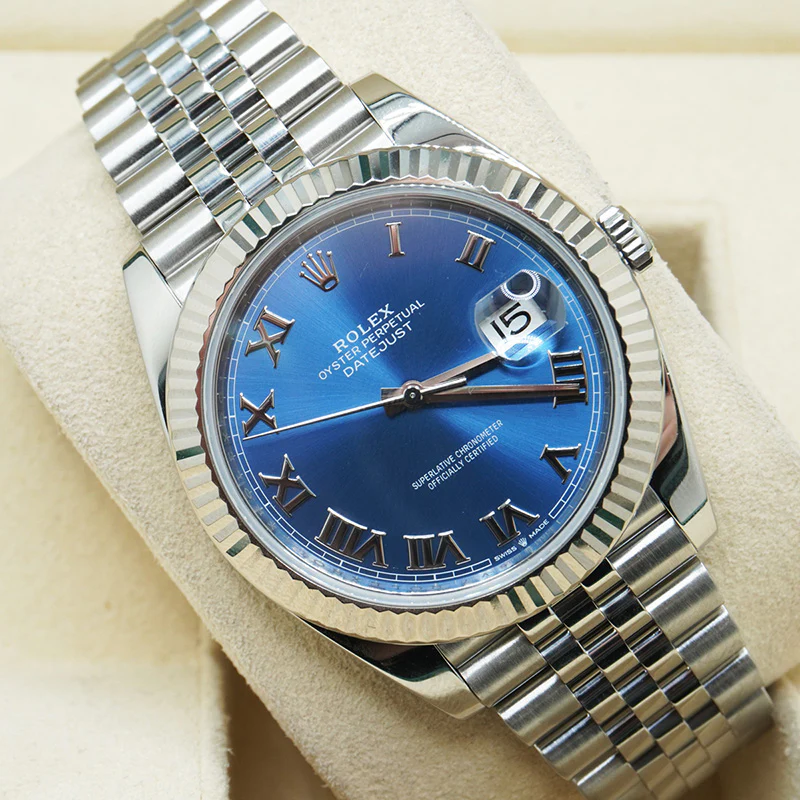 Rolex Datejust 41mm Blue Dial 126334 Jubilee Roman Dials - Bestter Watches