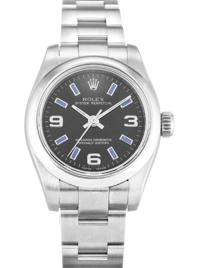 Rolex Oyster Perpetual Lady 26mm Black Dial 176200 - Bestter Watches