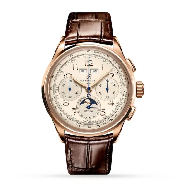 Breitling Premier Men Automatic Silver Alligator Watch RB2510371G1P1 - Bestter Watches