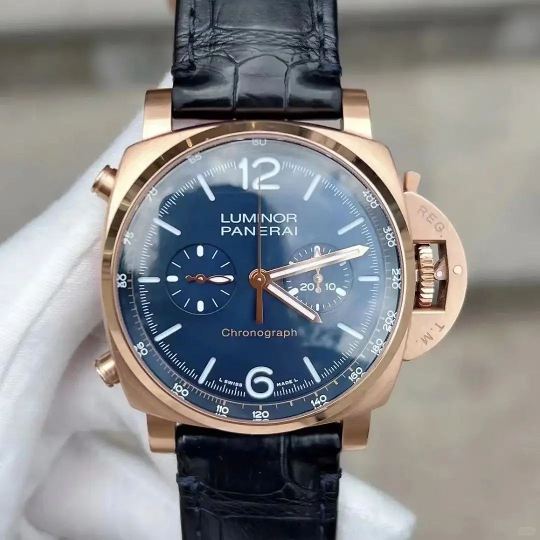 Panerai Luminor Men Automatic Blue Alligator Watch PAM01111 - Bestter Watches