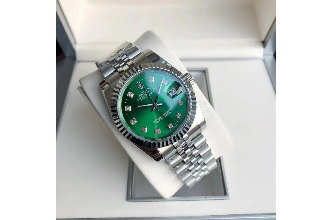 Couple Watches Rolex Datejust 36/28mm SS/SS Jub Green/Dia - Bestter Watches