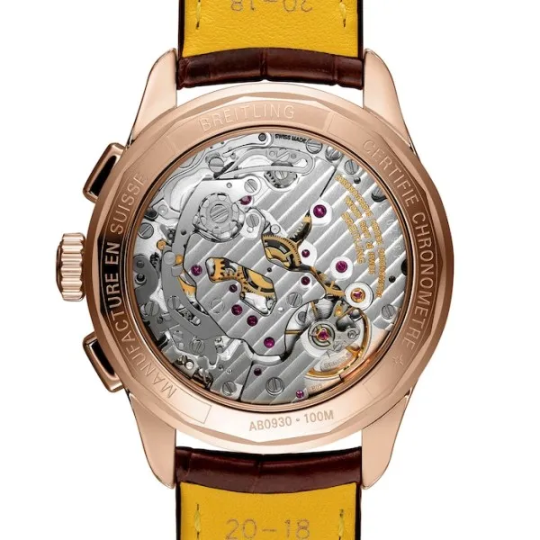 Breitling Premier Men Silver Alligator Watch RB0930371G1P1 - Bestter Watches