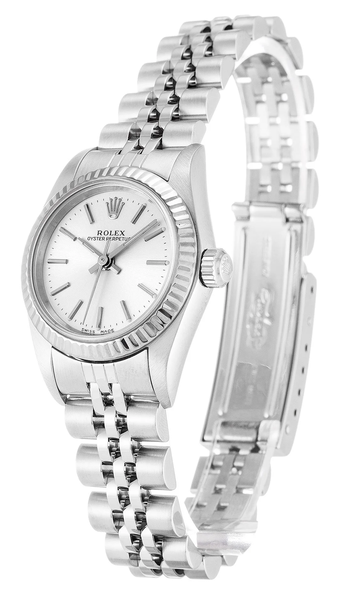 Rolex Oyster Perpetual Lady 26mm Silver Dial 76094 - Bestter Watches