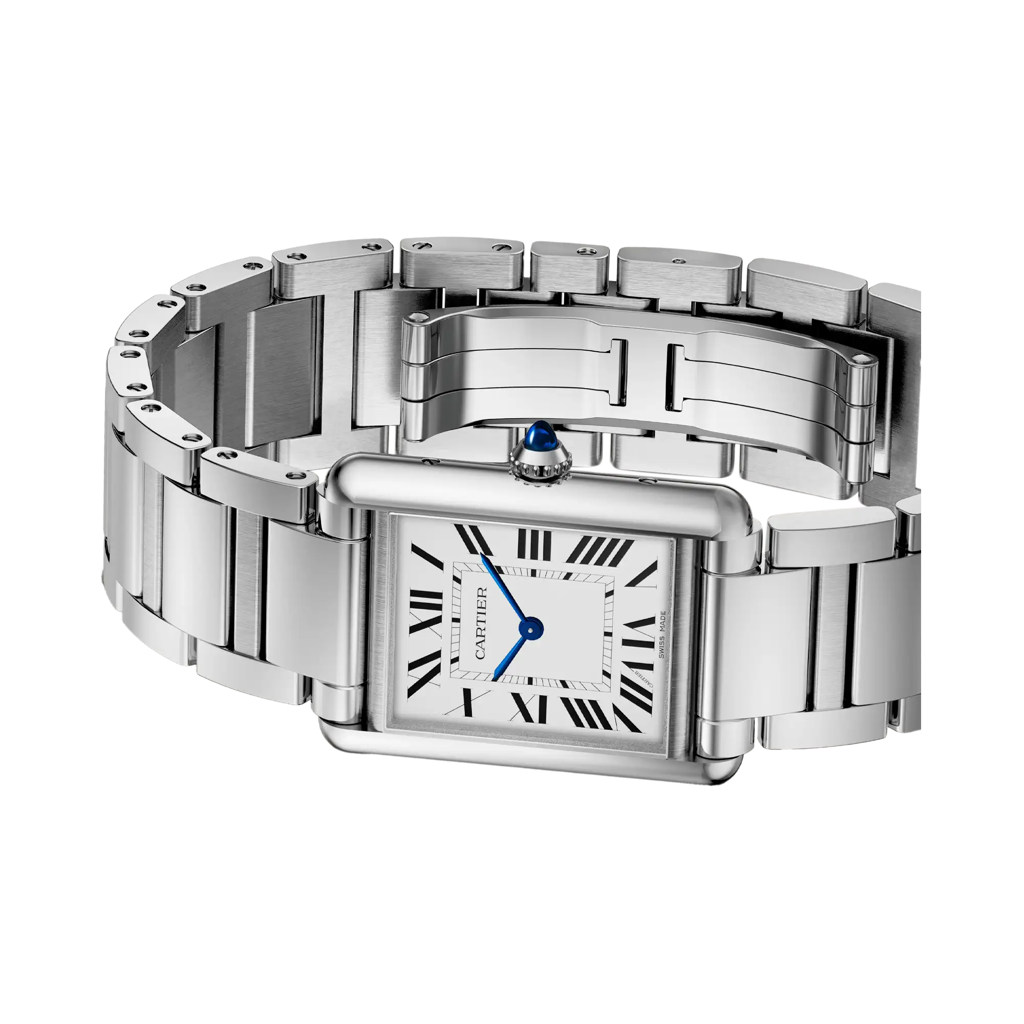 Cartier Tank Must 34 mm Women Quartz Silver Stainless Steel Watch WSTA0052 - Bestter Watches
