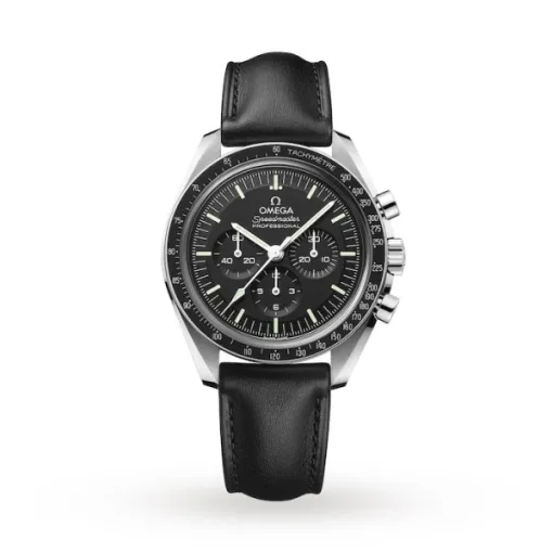 Omega Speedmaster Men Automatic Black Leather Watch O31032425001002 - Bestter Watches