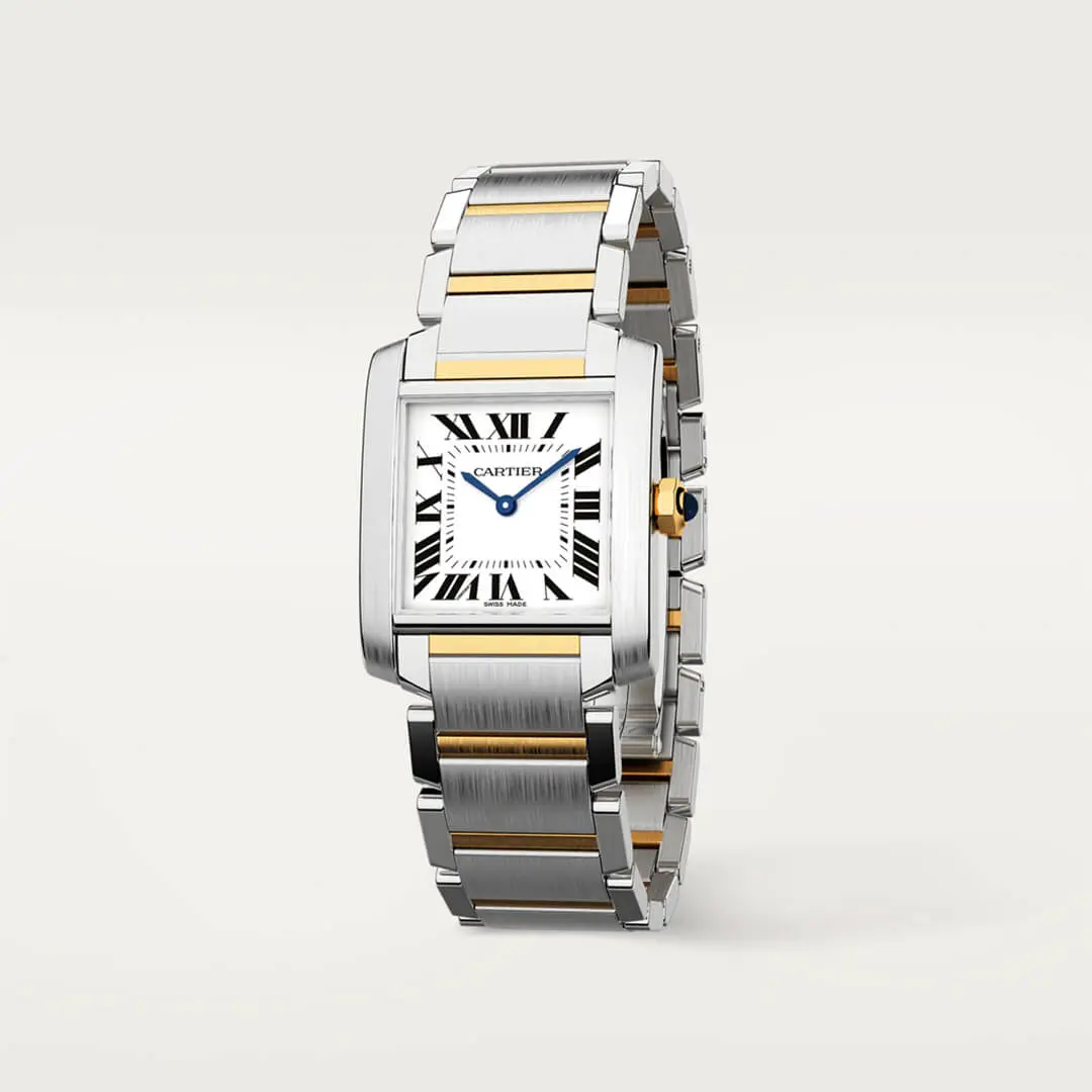 Cartier Tank Française Women Quartz Silver Bicoloured Watch W2TA0003 - Bestter Watches