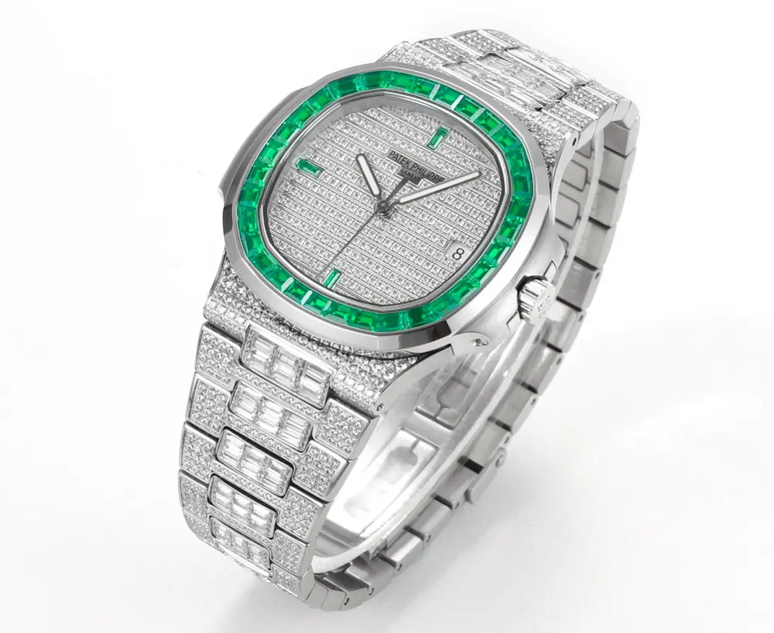 Patek Philippe Nautilus Platinum Green Watch - Bestter Watches