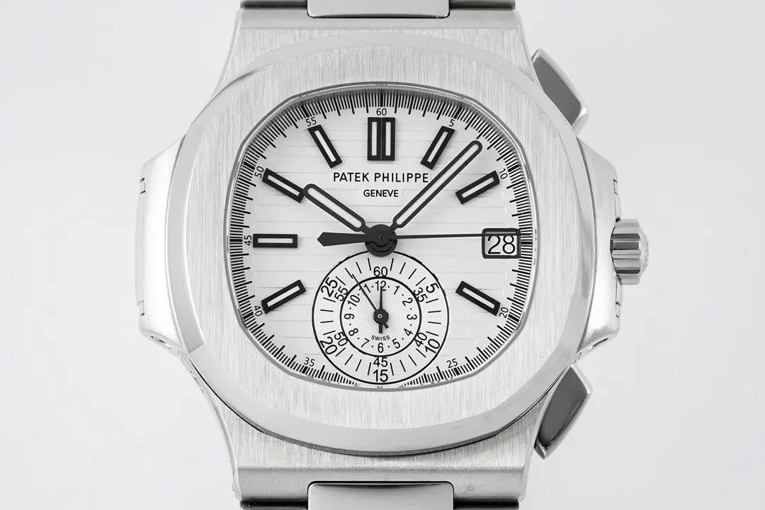 Patek Philippe Silver Nautilus Chronograph Watch - Bestter Watches