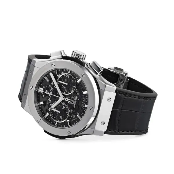 Hublot Classic Fusion Men Automatic Skeleton Leather Watch 525.NX.0170.LR - Bestter Watches