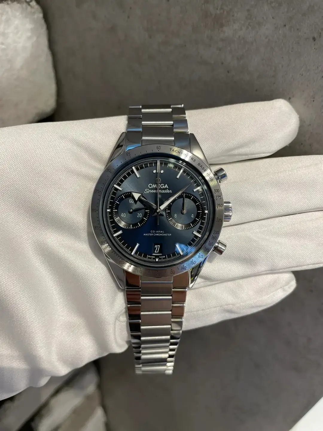 Omega Speedmaster Men Automatic Blue Stainless Steel Watch O33210415103001 - Bestter Watches