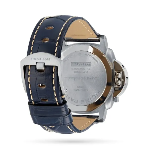 Panerai Luminor Due Men Automatic Blue Alligator Watch PAM00926 - Bestter Watches