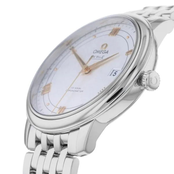 Omega De Ville Men Automatic Mother of Pearl Stainless Steel Watch O42410402002004 - Bestter Watches