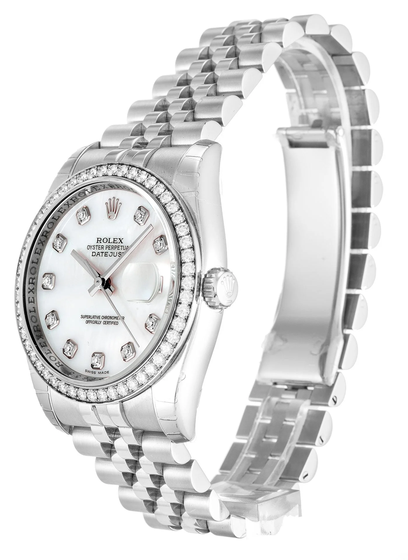Rolex Datejust 36mm Mother of Pearl   White Dial 116244 - Bestter Watches