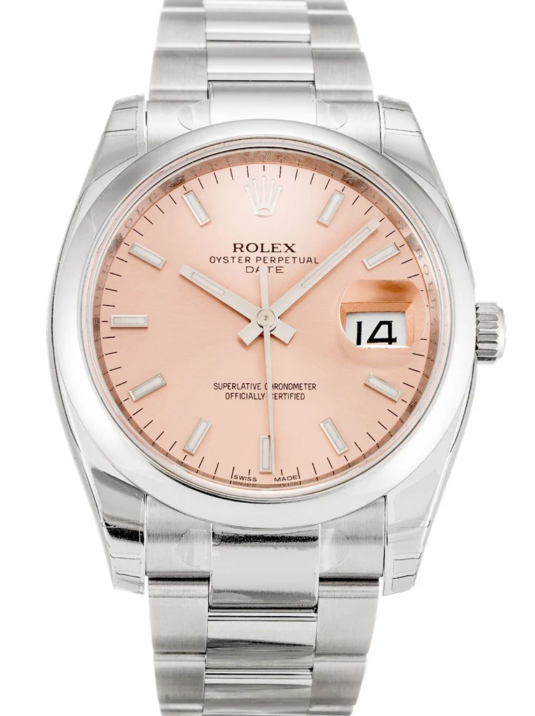 Rolex Oyster Perpetual Date 34mm Salmon Dial 115200 - Bestter Watches
