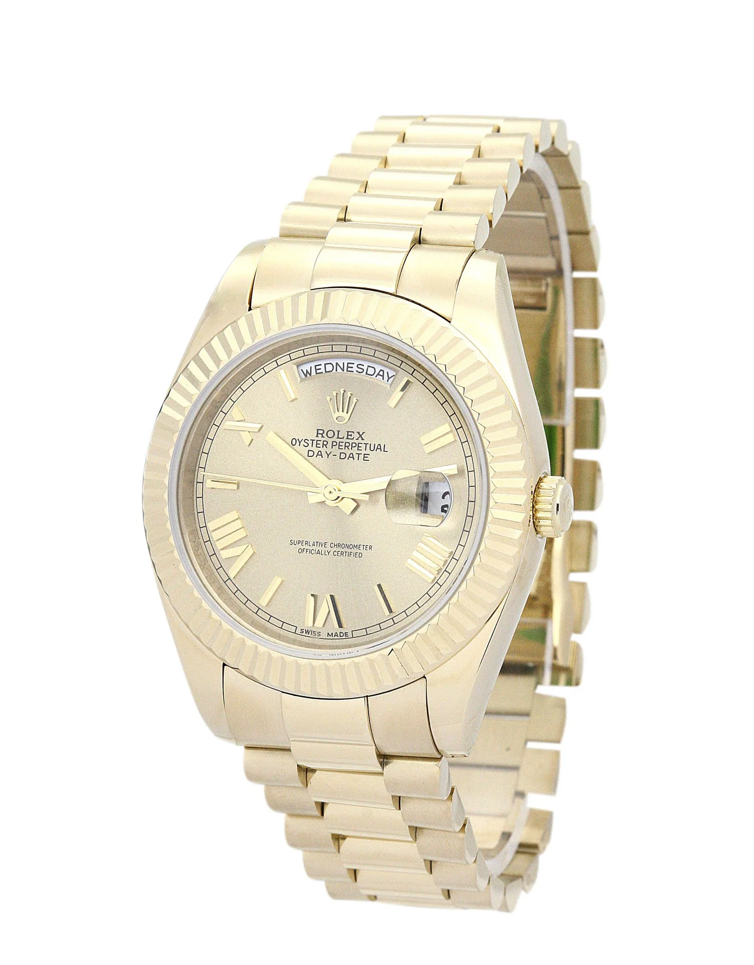 Rolex Day-Date II 40mm Gold Dial 218238 - Bestter Watches