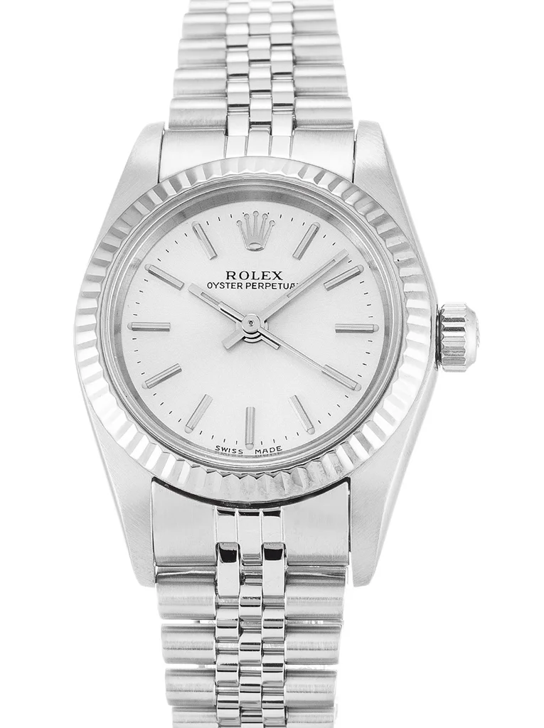 Rolex Oyster Perpetual Lady 26mm Silver Dial 76094 - Bestter Watches