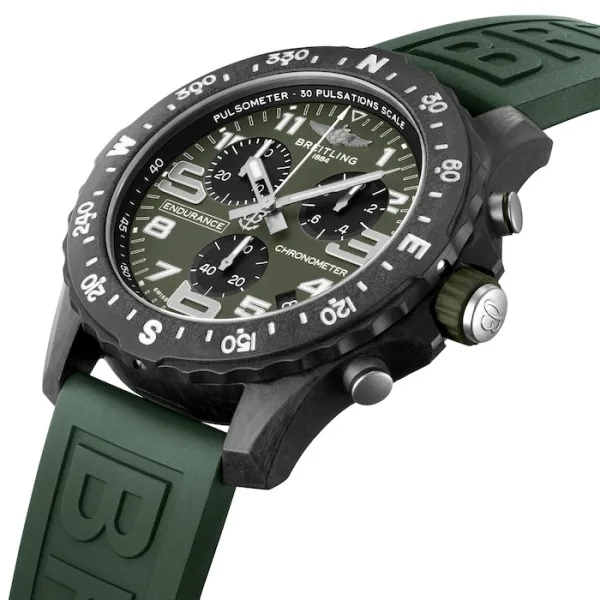 Breitling Endurance Pro Men Quartz Green Rubber Watch X823106B1L1S1 - Bestter Watches