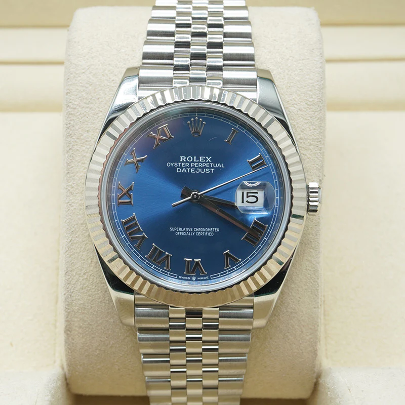 Rolex Datejust 41mm Blue Dial 126334 Jubilee Roman Dials - Bestter Watches