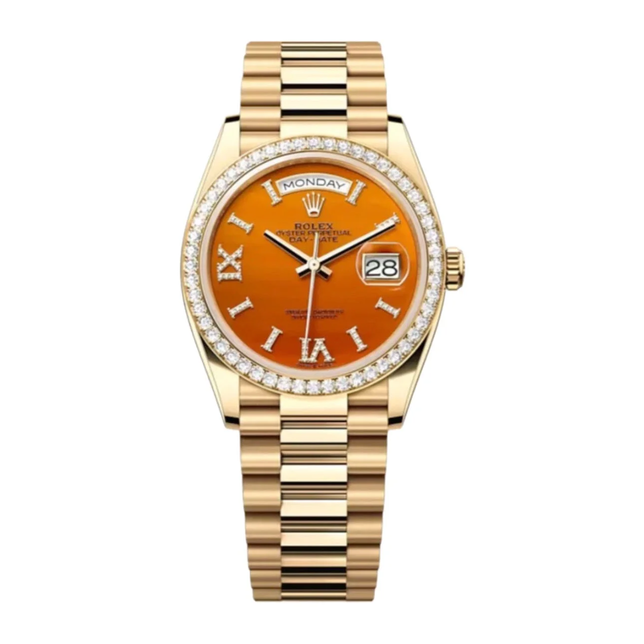 Superclone Rolex Day-Date 36 mm Carnelian Dial 128348RBR - Bestter Watches