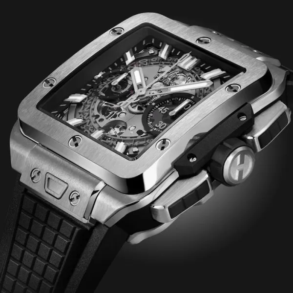 Hublot Square Bang Men Automatic Skeleton Rubber Watch 821.NX.0170.RX - Bestter Watches