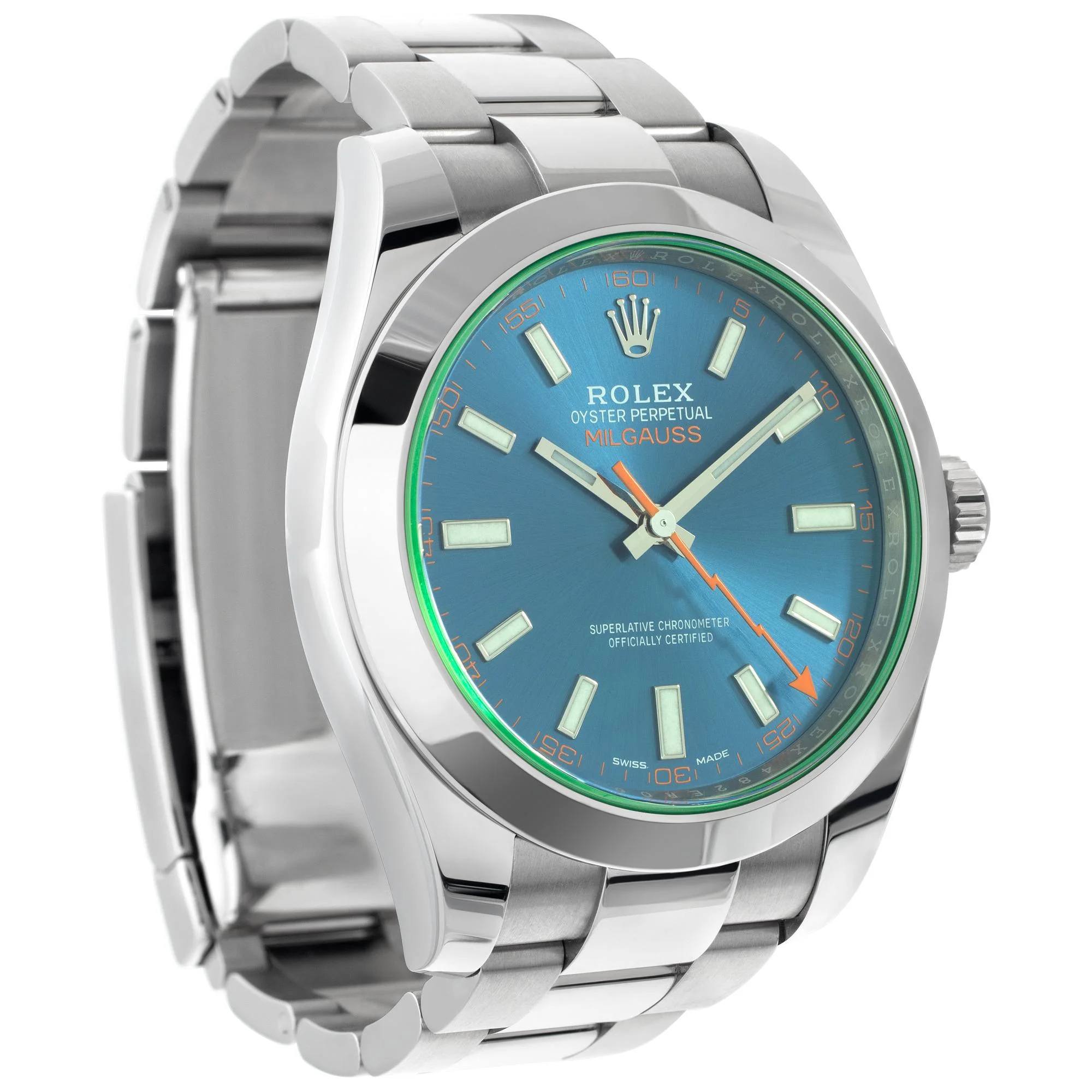 Superclone Rolex Milgauss 40mm Blue Dial 116400GV - Bestter Watches
